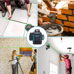 THO LUX 4D lézeres szintező, 16 soros, 2 db akkumulátorral - M1015