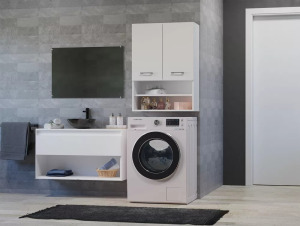 Drohmo Pola mini DK felső fürdőszoba szekrény, 64x90x30 cm, fehér