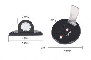 Elegáns mágneses ajtóütköző -vörös (bronz)