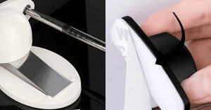 Elegáns mágneses ajtóütköző -vörös (bronz)