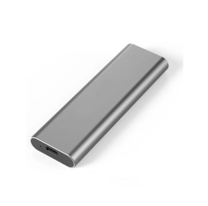 Külső M.2 SSD merevlemez ház, USB 3.1 10Gbps, USB-C max 2TB ezüst alumínium