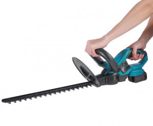 21V-os akkumulátoros sövényvágó - biztonsági fékkel és ütközésgátlóval felszerelt, 2000 mAh (BBD)