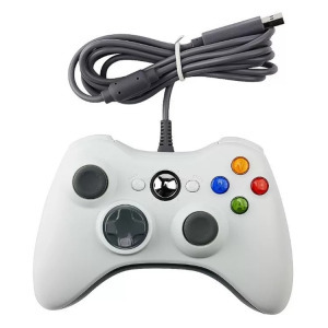 USB Gamepad, PC, PS3 kompatibilis, gaming kontroller, vezetékes, fehér