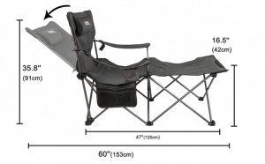 Essentials lábtámaszos kempingszék