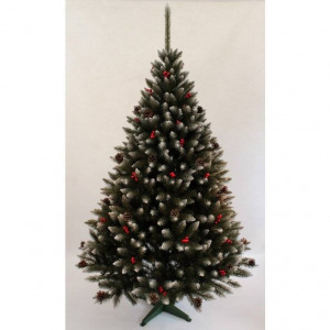 Műfenyő magyallal, havas ágvéggel - 150 cm