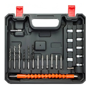 THO dupla akkus ütvefúró, csavarbehajtó, 28 kiegészítő 48V