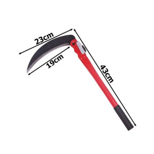 Összecsukható sarlós kasza ergonomikus fogantyúval 43 cm - piros/fekete