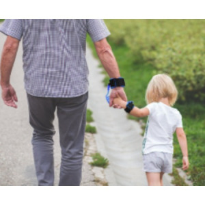 Gyerek biztonsági karkötő - narancs színben