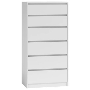 Drohmo K6 komód, 70x139x43 cm, fehér