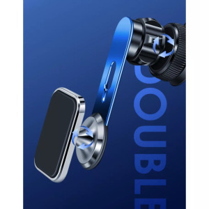 Autós mágneses mobiltelefontartó szellőzőrácsra, forgatható 360°, fekete