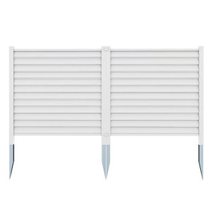 Leszúrható kerítéspanel 122*122 cm 2db, fehér