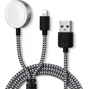 2 az 1-ben Lightning + Vezeték nélküli töltő, iPhone/iPad/Apple Watch -hoz