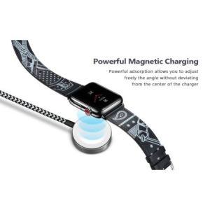 2 az 1-ben Lightning + Vezeték nélküli töltő, iPhone/iPad/Apple Watch -hoz