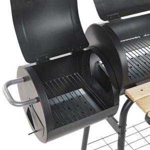 2in1 faszenes BBQ grill és smoker