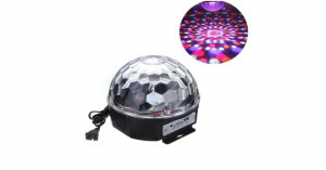 Bluetooth discogömb távirányítóval, USB, Bluetooth hangszóró és party fény