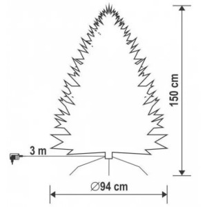 Műfenyő beépített LED világítással