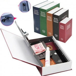 Könyv széf, könyv kialakítású biztonsági doboz - kulccsal nyitható