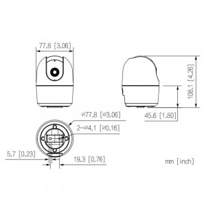 Dahua 4MP beltéri 360 fokos, Wi-Fi IP kamera, Hero széria, mikrofon