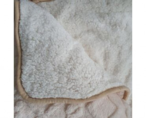 Luxus 2 rétegű ágytakaró/pléd 150x200cm - krém - MS-945