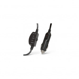 Fűthető autós ülésvédő - szivargyújtó dugóval - fekete