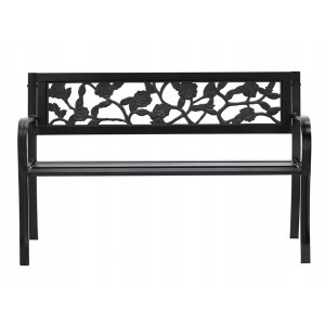 GardenLine kerti pad - rózsa - 125 x 53 x 77 cm - fekete