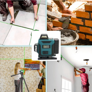 THO LUX lézeres szintező, 16 soros, 2 db akkumulátorral - M-1012