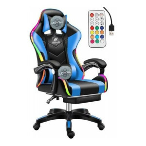 Likeregal 920 led gamer szék lábtartóval kék masszázs funkcióval