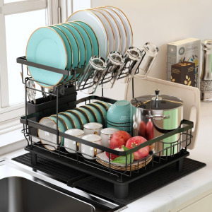 Kétszintes edényszárító, csepegtető