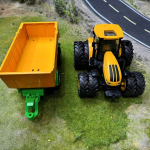 Jumbo 41.91cm-es farm traktor játékkészlet utánfutóval