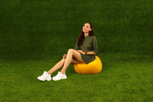 Kültéri babzsák puff - 40x60x60