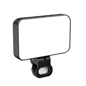 Hordozható szelfi LED, fénykép/videó/smink, fényerő/színhőmérséklet, fekete