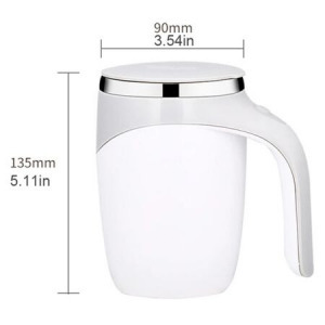 Mágneses önkeverős bögre beépített akkumulátorral, dupla falú - 380 ml - barna - MS-875