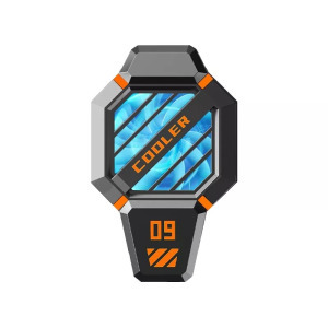 Univerzális Okostelefon/Tablet hűtő, RGB, halk hűtés, hordozható, szürke