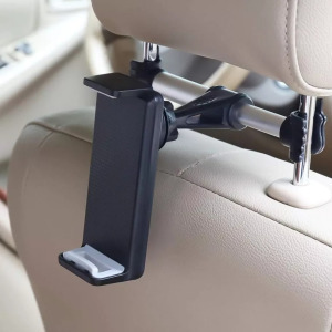 Autós tablet- és mobiltartó, fejtámlára rögzíthető, 360°-ban forgatható