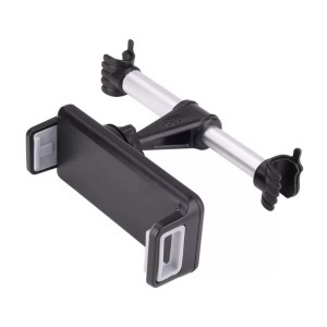 Autós tablet- és mobiltartó, fejtámlára rögzíthető, 360°-ban forgatható