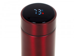 SMART LED kijelzős thermo termosz bögre - 500ml - bordó