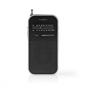 Nedis FM rádió, hordozható, elemes áramellátás, analóg ,1.5 W