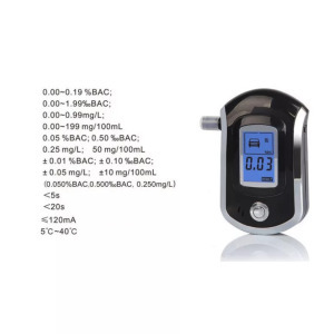 Digitális alkoholszonda, LCD, érintésmentes, 0~0.20% +/-0.01% BAC