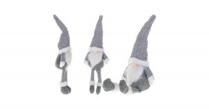 Szakállszürke karácsonyi manó 47cm