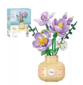 Balody Viola - Mini Blocks Virágváza építőjáték (539 db) - Aromaterápiás funkció