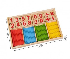 Matematikai Montessori játék - gyerek matematikai fejlesztő játék, fából