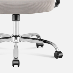 Ergonomikus irodai forgószék kartámaszokkal, deréktámasszal, hálós anyaggal, szürke