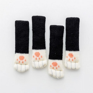 Székláb zokni cica tappancsos (4 db) - fekete
