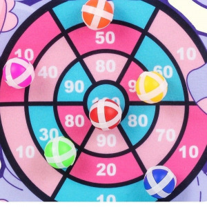 Tépőzáras célbadobó tábla, ajándék labdával, panda