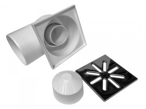 Vízelnyelő oldalsó 110 horganyzott ráccsal 15x15cm