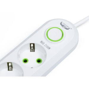 3-as hálózati elosztó 3 USB csatlakozóval fehér F-03U