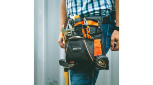 Poliészter szerszámtároló övtáska 4+6 zseb kalapács