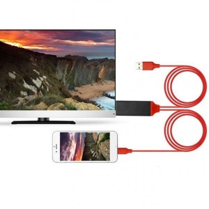 HDMI kábel iPhone képernyő tükrözéshez - piros