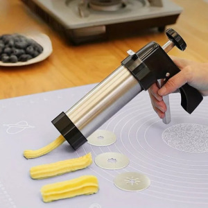 Rozsdamentes acél tésztaadagoló - kézi churros készítő több fúvókával