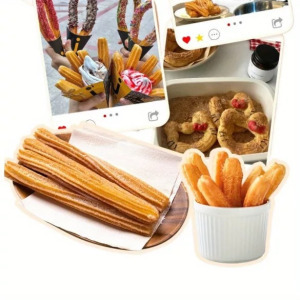 Rozsdamentes acél tésztaadagoló - kézi churros készítő több fúvókával
